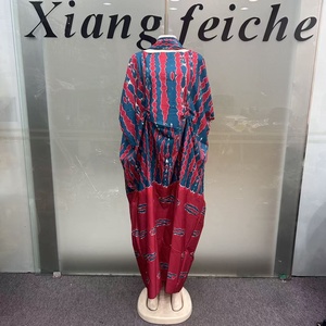 Nouvelle Robe d'été pour <span class=keywords><strong>femme</strong></span>, ample et décontractée, style ethnique, imprimé africain traditionnel Dashiki, grande taille, Abaya Kaftan, pour soirée - Product Image 3