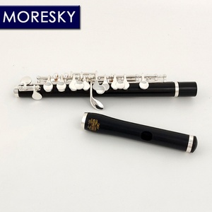 MORESKY Ebony/Grenadilla <b>Piccolo</b> C Key Cupronickel Half-size <b>Flute</b> Silver Plated Body Material Ebony MPC-163 - Product Image 4