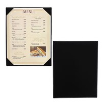 Penyangga Menu Panel Tunggal, Sampul Menu Restoran Satu Halaman, Penyangga Sampul Menu dengan Sudut Miring, Hitam, 8,5" x 11"