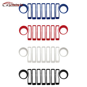 Grade de malha frontal para carros, acessório com guarnição para farol e farol, tampa para Jeep <span class=keywords><strong>Wrangler</strong></span> JL 2018-2022 - Product Image 2