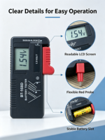 Probador de Baterías Digital YUMO BT-168D con Pantalla LCD, Verificador Universal de Voltaje para Baterías AA, AAA, C, D, 9V, 1.5V y de Botón