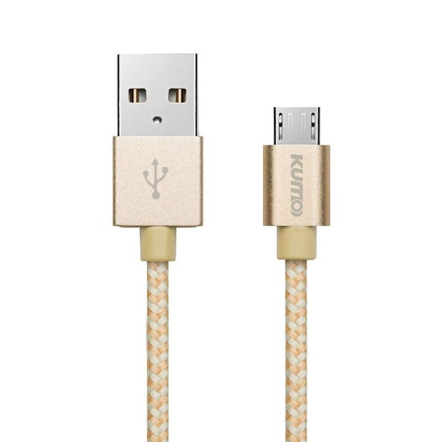 Aluminum Casing Micro USB to Type-A Cable Support Data and Sync 2.1A