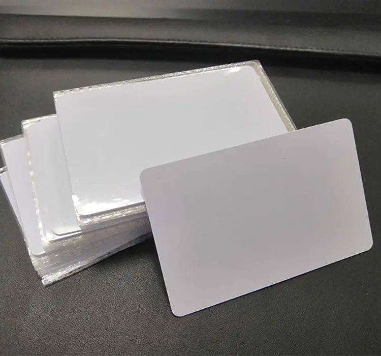 CR80 Size PVC Plastic White Writable Blank T5577 rfid card for full print