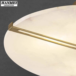 Plafonnier LED en laiton et marbre de style minimaliste, design moderne haut de gamme, AC pour chambres à coucher, vente en gros HM-YL-X1011-40 Plafonnier LED moderne - Product Image 5