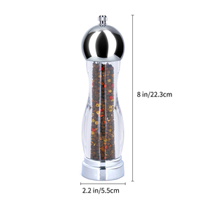 <span class=keywords><strong>Moulin</strong></span> à sel et à <span class=keywords><strong>poivre</strong></span>, moulins à <span class=keywords><strong>poivre</strong></span> classiques, manuel, rotor en acrylique transparent, grande capacité, noyau en céramique, réglage de la grosseur - Product Image 6