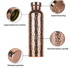 Chaud été monocouche cyclisme sport bouteille d'eau <span class=keywords><strong>TikTok</strong></span> recommandé cuivre galvanisé acier inoxydable pour Camping cadeaux - Product Image 3