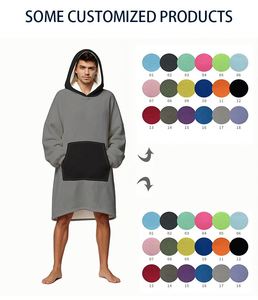Couverture portable surdimensionnée super chaude avec poche géante, sweat à capuche en flanelle douce pour adultes, femmes, hommes, cadeau d'hiver - Product Image 5