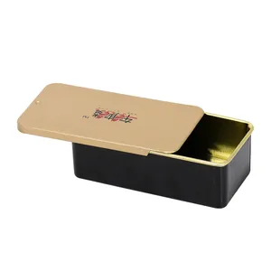 Petite boîte à bonbons en étain Mini Slide Menthe boîtes métalliques à impression personnalisée avec couvercle coulissant