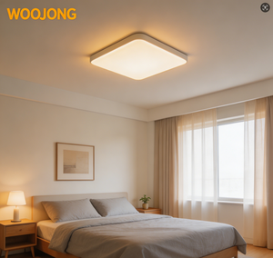 Plafonnier LED carré WOOJONG à installation facile, 12W 4000K, pour salon/bureau/hôtel, en polycarbonate - Product Image 6