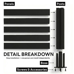 Solution complète de clôture en aluminium pour les besoins d'intimité du jardin extérieur - Product Image 5