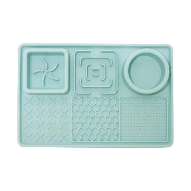 Multifuncional Food Placa Lambendo Mat Dog Pad Banhando Distração Pads Silicone com Forte Sucção Tigela Alimentador Lento para Animais de Estimação