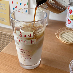 Tasse à café en verre de voyage réutilisable, tasse à eau de grande capacité avec paille, tasse à café Portable de voyage de 400ml - Product Image 2