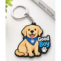 Porte-clés en PVC souple 2D/3D en gros, promotionnel, motif dessin animé, cadeau, avec logo personnalisé, en silicone