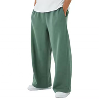 Pantalon de survêtement surdimensionné personnalisé avec logo, de haute qualité, coupe large et ample, pour homme, grandes tailles, en tissu épais, basique et uni