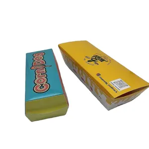 Kotak Hotdog Sekali Pakai Nampan Kertas Kotak Kemasan Food Grade Kertas Kotak Kemasan Corndog