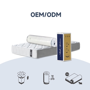 Colchón de cama doble de grado de protección contra incendios para Hotel, espuma viscoelástica para dormir mejorada con masaje, bobina de resorte enrollable en caja plegable - Product Image 5