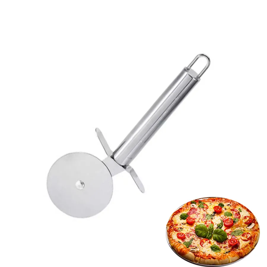 Toptan Pizza kesici tekerlek yüksek kalite paslanmaz çelik Pizza kesici süper keskin Pizza dilimleme kaymaz saplı
