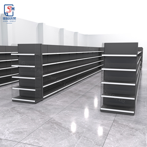 Estanterías/Exhibidores Metálicos de Doble Cara para Supermercados/Almacenes, Marca OBM, Fabricación Personalizada, MOQ Bajo, Capacidad de Carga Ligera de 120 kg/nivel - Product Image 1