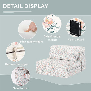 ที่นอนเมมโมรี่โฟมแบบพับได้ พร้อมปลอกหุ้มถอดออกได้ สำหรับใช้บนเตียงหอพักหรือพื้นสำหรับงีบหลับ - Product Image 1