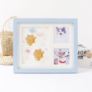 Cornice Fotografica in Legno Quadrata con Impronte di Zampe di Animali Domestici, Decorazione per la Casa alla Moda, Marca AZY - Product Image 6
