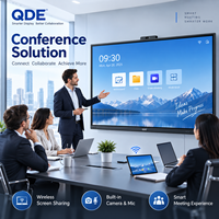 QDE 65/75/86/98/110 pouces doigt Multi écran tactile interactif Smart tableau blanc LCD affichage salle de réunion électronique numérique