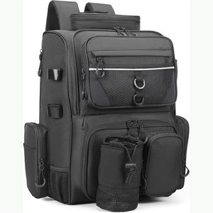 Muestra gratuita: Mochila de pesca con soportes para cañas, portabotellas y bolsa de almacenamiento para guardar equipo de pesca - Product Image 4