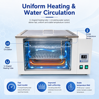 Cenlee Bak Mandi Air Termostatik dengan Pompa Sirkulasi Baja Tahan Karat 304 Layar LED RT+5-100C untuk Laboratorium Pengajaran Kimia Sekolah