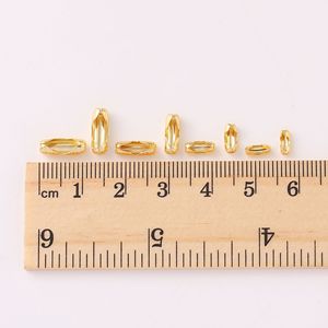 Cadena de cuentas de cobre con cierre cónico chapado en forma de baguette para la fabricación de collares B52 - Product Image 4
