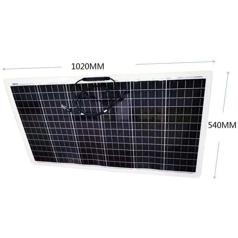 Fábrica atacado painel fotovoltaico flexível 100 watt monocristalino 18V RV carro flexível painel de carregamento solar