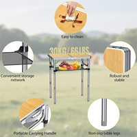 Table de camping multifonctionnelle moderne et légère, pliable, avec boîte de rangement en aluminium, mobilier d'extérieur portable, vente chaude