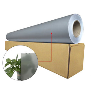 Bán buôn 1.22x50m mờ mờ tự dính màu xám long lanh Vinyl thủy tinh để trang trí phim cửa sổ trong kho - Product Image 1