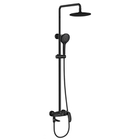 Ensemble de douche mural multifonctionnel en laiton et acier inoxydable 304 de luxe Frascio avec thermostat en céramique et fonction pluie