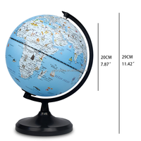 Globe éducatif de carte du monde HD directe d'usine pour des enfants outil d'apprentissage clair de géographie de conception antique