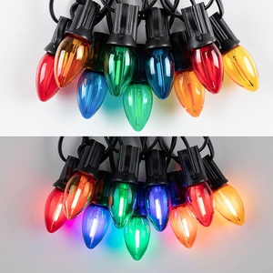Phổ biến C7 RGB <span class=keywords><strong>LED</strong></span> nhựa ngoài trời không ướt Windproof chống mùa thu chuỗi <span class=keywords><strong>Lights</strong></span> cho cây giáng sinh trang trí tip bong bóng chiếu sáng - Product Image 2