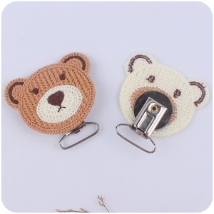 Nouveau-né <span class=keywords><strong>attache</strong></span>-sucette bébé Crochet dessin animé ours chaîne anti-chute accessoire pour sucette bébé fournitures - Product Image 3