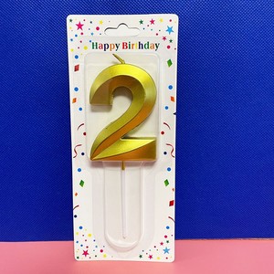 卸売7cmナンバーキャンドルナンバーバースデーキャンドルゴールドナンバーキャンドル誕生日ケーキ用 - Product Image 5