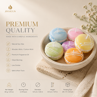 Bougie parfumée personnalisée en forme de macaron, bougie dessert pastel pour boutique de cadeaux, décoration intérieure, cadeau de mariage, OEM, marque privée