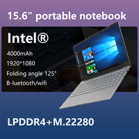 Ordinateur portable ultra-fin OEM 15,6 pouces, écran IPS FHD 1080p, clavier anglais, caméra, pour l'éducation et les affaires