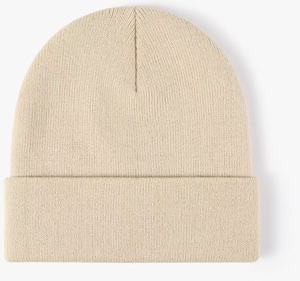 Gorro para mujeres y hombres, gorro <span class=keywords><strong>de</strong></span> punto <span class=keywords><strong>de</strong></span> calavera liso con puños Unisex, gorros <span class=keywords><strong>de</strong></span> pescador suaves, gorros <span class=keywords><strong>de</strong></span> invierno - Product Image 1