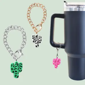 Vente en gros de perles PVC Décoration de chat Tasse à café Tumbler Accessoires de tasses Tasses à café décoratives Accessoires de tasses à breloques