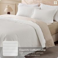 Juego de Funda Nórdica de Siete Piezas de Algodón Egipcio Orgánico Moderno de 300 Hilos, Jacquard, para Boda, Diseño Sólido, Personalizable, Resistente a la Decoloración