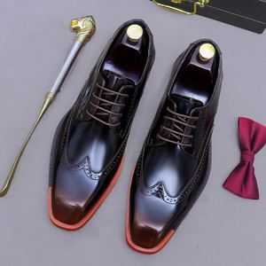 Zapatos de Vestir de Plataforma Negros Cómodos y Elegantes para Hombre, de Cuero de Alta Calidad, para Fiestas - Product Image 3