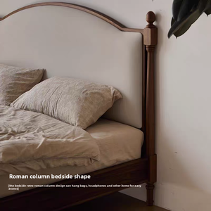 <span class=keywords><strong>Lit</strong></span> <span class=keywords><strong>mural</strong></span> en bois de chêne massif de style rétro américain, minimaliste nordique, avec rembourrage doux, <span class=keywords><strong>lit</strong></span> de princesse G - Product Image 4