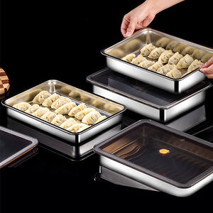 Boîte de conservation en acier inoxydable pour raviolis, boîte de congélation réutilisable, empilable, pour réfrigérateur de cuisine, boîte de rangement pour raviolis - Product Image 2