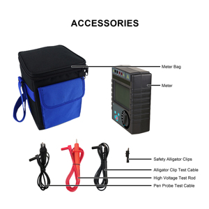NCEL JSJY915A Digital 2.5kV Insulation Resistance Tester Self-Discharging Function 4-Digit LCD 2mA Current Complete - Product Image 6