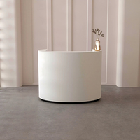 Comptoir de réception moderne et minimaliste de 24 à 79 pouces de large avec éclairage d'accentuation LED, tiroirs verrouillables, comptoir de transaction