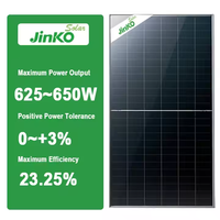 Panel Surya Jinko Tier 1 630W 640W 650W Tiger Neo N-Type TOPCon Mono Bifacial Dual Glass 66HL4M-BDV Modul untuk Proyek