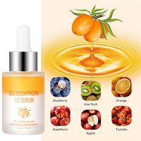 Sérum Huile Visage Végétal Bio Personnalisé au Logo, à l'Argousier, Vitamine C et Acide Hyaluronique, Anti-Âge, Éclaircissant et Hydratant