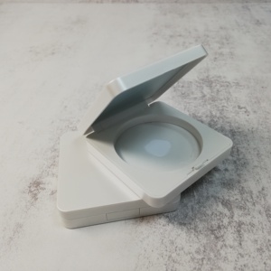 Square White Empty <b>Powder</b> <b>Compact</b> Case With Mirror Cosmetic Blush Container Makeup Foundation Eye shadow Palette Custom Logo - Product Image 5