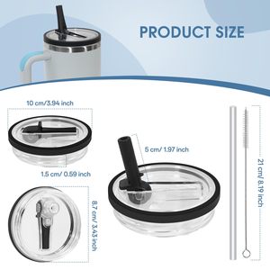 Tapa antiderrames Stanley con pajita abatible, compatible con el vaso Stanley Quencher de 40 oz, resistente a fugas y derrames. - Product Image 1